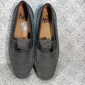 mario Lopez Mens Knit Casual Loafer With Leather Trim Size 13